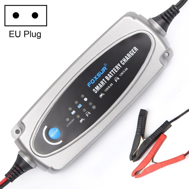  3.6A 12V 5 Stage Charging Battery Charger for Car Motorcycle,  EU Plug Eurekaonline