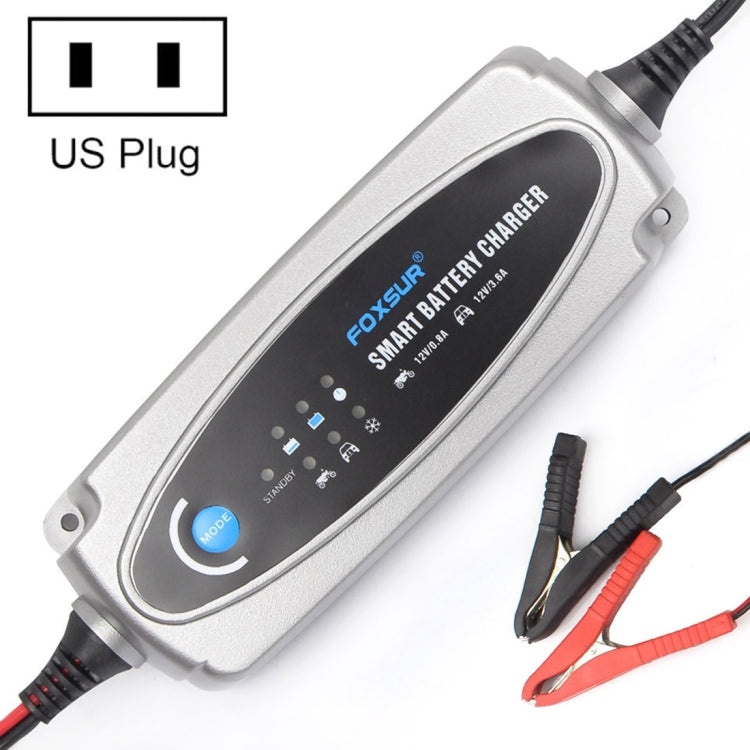  3.6A 12V 5 Stage Charging Battery Charger for Car Motorcycle, US Plug Eurekaonline