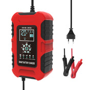 FOXSUR 10A 12V 7-segment Motorcycle / Car Smart Battery Charger, Plug Type:EU Plug(Red) Eurekaonline