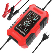 FOXSUR 10A 12V 7-segment Motorcycle / Car Smart Battery Charger, Plug Type:EU Plug(Red) Eurekaonline