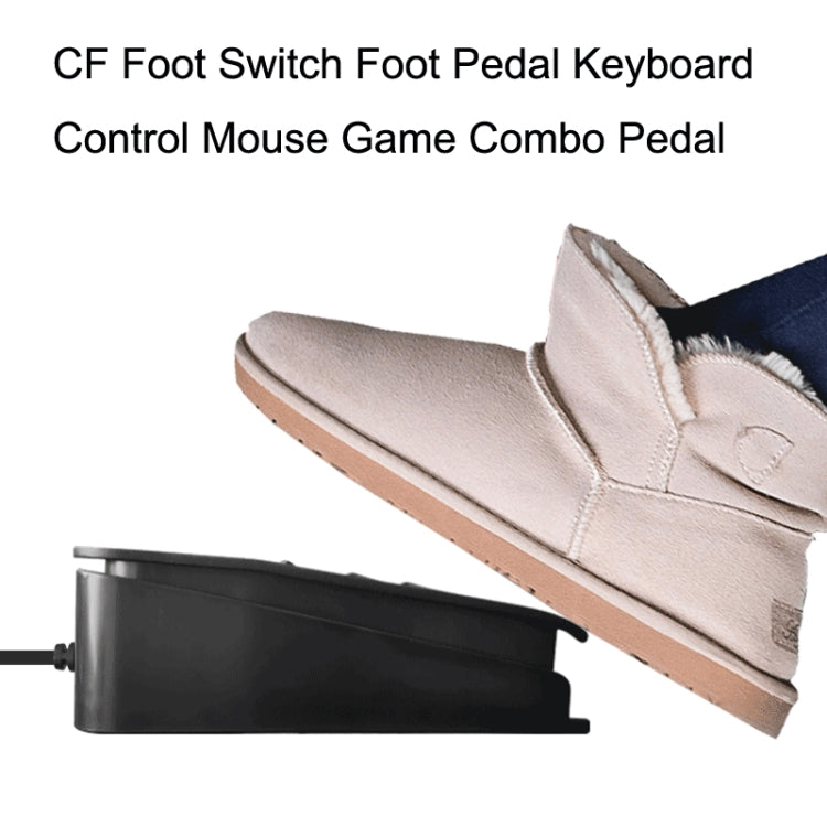 FS2020TU CF Foot Switch Foot Pedal Keyboard Control Mouse Game Combo Pedal(Mechanical Sound) Eurekaonline