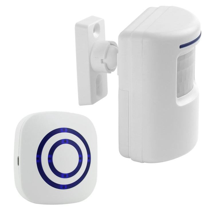 FY-0256 2 in 1 PIR Infrared Sensors (Transmitter + Receiver) Wireless Doorbell Alarm Detector for Home / Office / Shop / Factory, UK Plug Eurekaonline