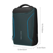 Fashion Men Backpack Multifunctional Waterproof Laptop Bag Travel Bag with USB Charging Port(Black) Eurekaonline