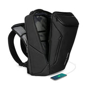 Fashion Men Backpack Multifunctional Waterproof Laptop Bag Travel Bag with USB Charging Port(Upgraded Black) Eurekaonline
