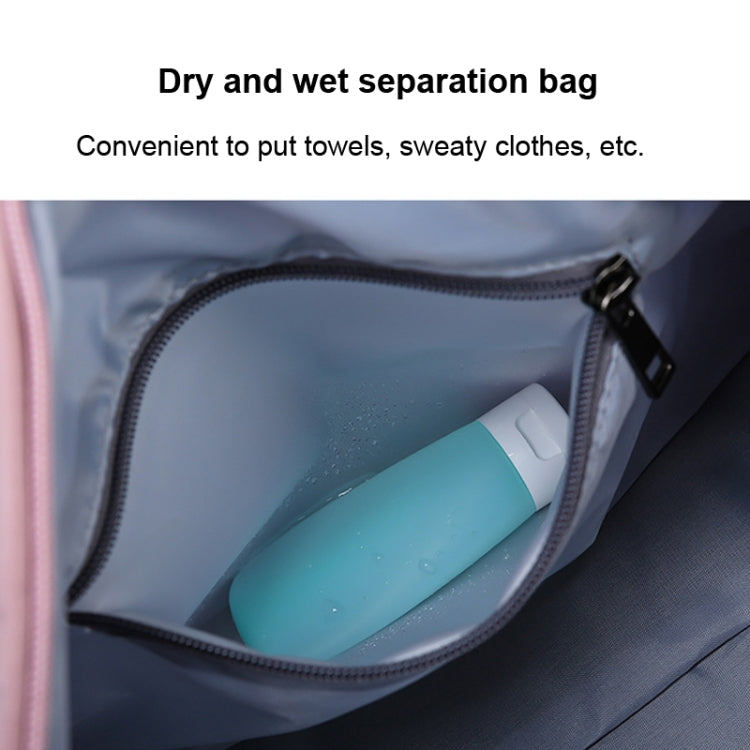 Female Dry And Wet Separation Sports Gym Bag Handbag Duffel Bag Short Distance Light Swimming Bag(Deep Pink) Eurekaonline