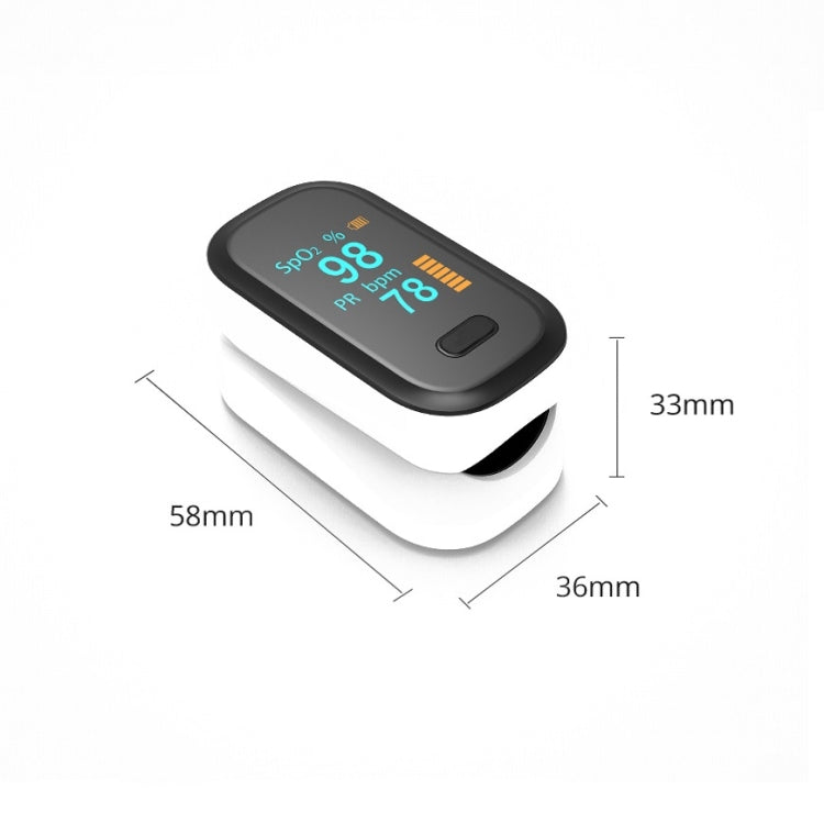 Finger Clip OLED Screen Pulse Oximeter, Colour: White(English Neutral Packaging) Eurekaonline