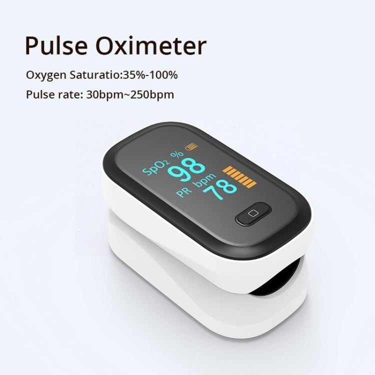 Finger Clip OLED Screen Pulse Oximeter, Colour: White(English Neutral Packaging) Eurekaonline