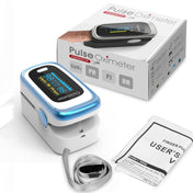 Finger Pulse Oximeter Finger Pulse Blood Oxygen Saturation Monitor, Colour: 130R Silver Black(English Manual) Eurekaonline