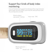 Finger Pulse Oximeter Finger Pulse Blood Oxygen Saturation Monitor, Colour: 130R Silver Black(English Manual) Eurekaonline