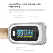 Finger Pulse Oximeter Finger Pulse Blood Oxygen Saturation Monitor, Colour: 130R Silver White(English Manual) Eurekaonline