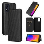 For Alcatel 1B 2022 Carbon Fiber Texture Flip Leather Phone Case(Black) Eurekaonline