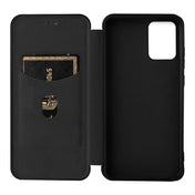 For Alcatel 1B 2022 Carbon Fiber Texture Flip Leather Phone Case(Black) Eurekaonline