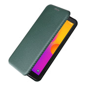 For Alcatel 1B 2022 Carbon Fiber Texture Flip Leather Phone Case(Green) Eurekaonline