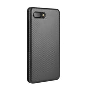 For BlackBerry KEY2 Carbon Fiber Texture Horizontal Flip TPU + PC + PU Leather Case with Card Slot(Black) Eurekaonline