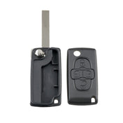For CITROEN C8 / PEUGEOT 1007 Car Keys Replacement 4 Buttons Car Key Case with Grooved, without Holder Eurekaonline