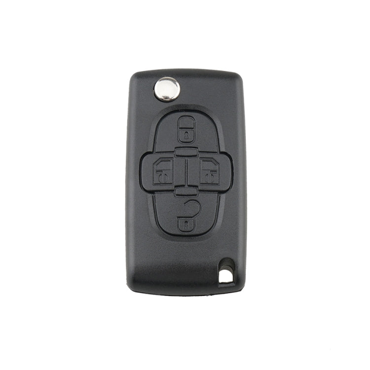  PEUGEOT 1007 Car Keys Replacement 4 Buttons Car Key Case with Grooved, without Holder Eurekaonline