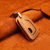 For Cadillac New Style Car Cowhide Leather Key Protective Cover Key Case (Brown) Eurekaonline