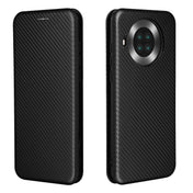 For Cubot Note 20 Carbon Fiber Texture Horizontal Flip TPU + PC + PU Leather Case with Card Slot(Black) Eurekaonline