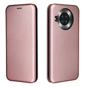 For Cubot Note 20 Carbon Fiber Texture Horizontal Flip TPU + PC + PU Leather Case with Card Slot(Pink) Eurekaonline