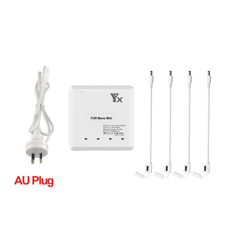 For DJI Mavic Mini Charger Battery USB 6 in 1 Hub Intelligent Battery Controller Charger, Plug Type:AU Plug Eurekaonline