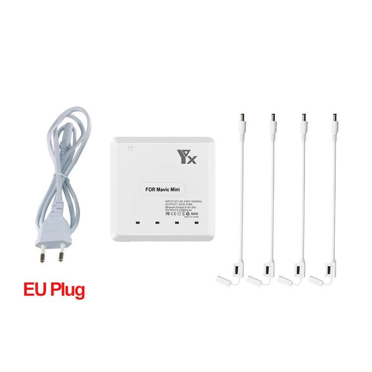 For DJI Mavic Mini Charger Battery USB 6 in 1 Hub Intelligent Battery Controller Charger, Plug Type:EU Plug Eurekaonline