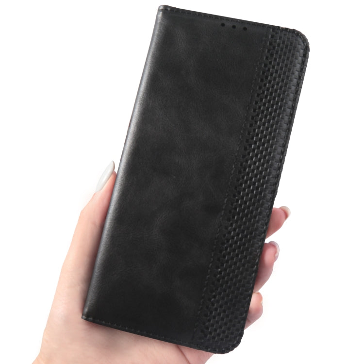 For Doogee S96 Pro Magnetic Buckle Retro Texture Leather Phone Case(Black) Eurekaonline