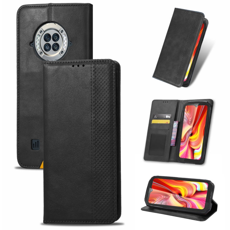 For Doogee S96 Pro Magnetic Buckle Retro Texture Leather Phone Case(Black) Eurekaonline