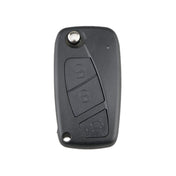 For FIAT Car Keys Replacement 3 Buttons Car Key Case with Side Battery Holder (Black) Eurekaonline