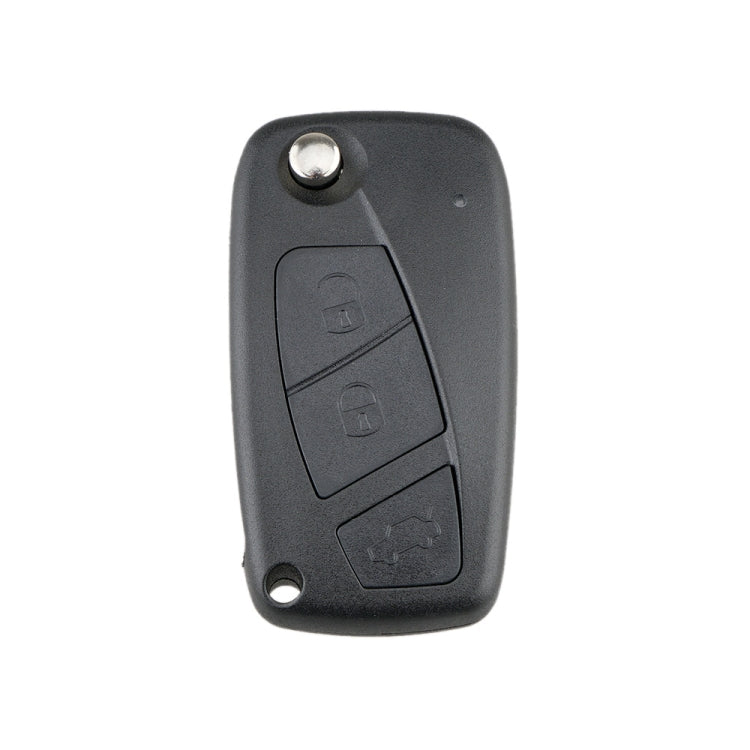 For FIAT Car Keys Replacement 3 Buttons Car Key Case with Side Battery Holder (Black) Eurekaonline