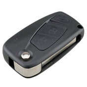 For FIAT Car Keys Replacement 3 Buttons Car Key Case with Side Battery Holder (Black) Eurekaonline