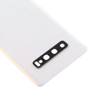 For Galaxy S10 Battery Back Cover with Camera Lens (White) Eurekaonline