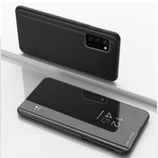 For Galaxy S20+ Plated Mirror Horizontal Flip Leather Case with Holder(Black) Eurekaonline