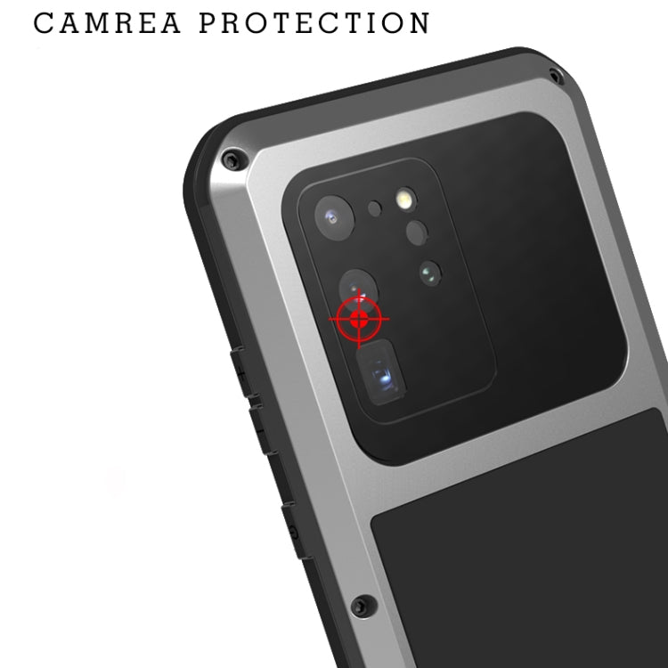 For Galaxy S20 Ultra LOVE MEI Metal Shockproof Waterproof Dustproof Protective Case(Black) Eurekaonline