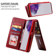 For Galaxy S20 Ultra Multifunctional Retro Detachable Magnetic Horizontal Flip Leather Case with Card Slots & Holder & Wallet & Photo Frame(Red) Eurekaonline