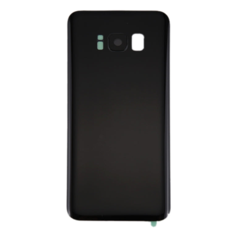 For Galaxy S8 / G950 Battery Back Cover with Camera Lens Cover & Adhesive (Black) Eurekaonline