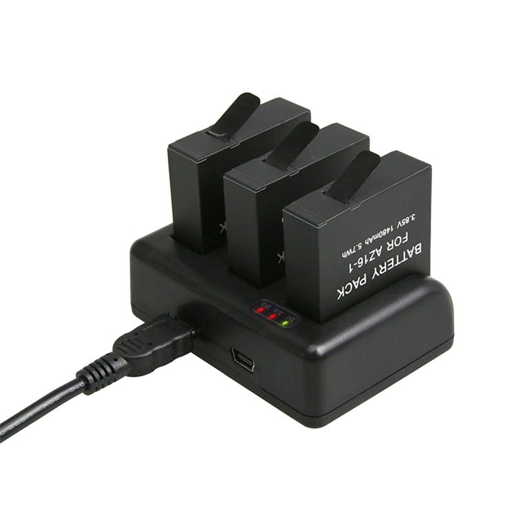 For GoPro HERO5 AHDBT-501 Travel Charger with V8 Port & USB-C / Type-C Port & LED Indicator Light Eurekaonline