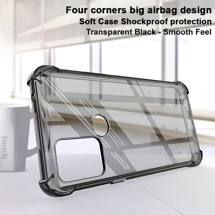 For HTC Desire 20 / Desire 20+ IMAK All Coverage Shockproof Airbag TPU Case(Transparent Black) Eurekaonline