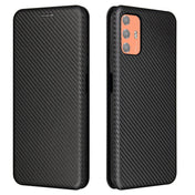 For HTC Desire 21 Pro Carbon Fiber Texture Horizontal Flip TPU + PC + PU Leather Case with Card Slot(Black) Eurekaonline