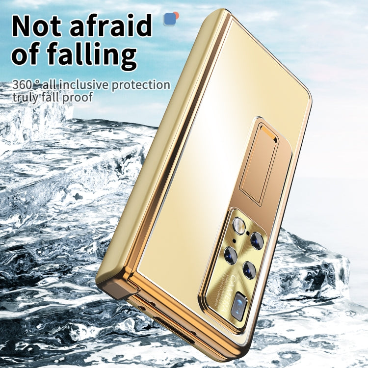 For Hauwei Mate X2 Aluminum Alloy Double Hinge Shockproof Phone Protective Case(Champagne Gold) Eurekaonline