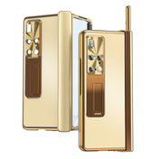 For Hauwei Mate X2 Aluminum Alloy Double Hinge Shockproof Phone Protective Case(Champagne Gold) Eurekaonline