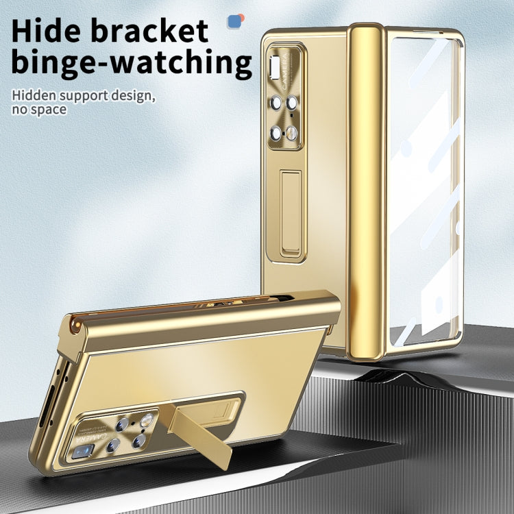 For Hauwei Mate X2 Aluminum Alloy Double Hinge Shockproof Phone Protective Case(Gold) Eurekaonline