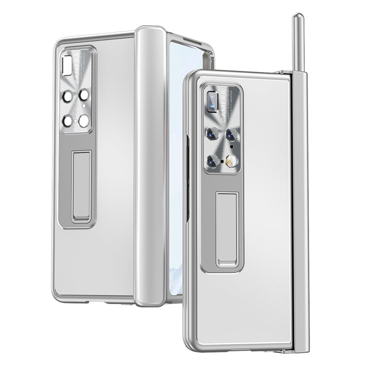 For Hauwei Mate X2 Aluminum Alloy Double Hinge Shockproof Phone Protective Case(Silver) Eurekaonline