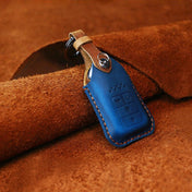For Honda Car Cowhide Leather Key Protective Cover Key Case, Four Keys Version (Blue) Eurekaonline