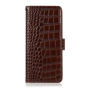 For Honor 60 SE Crocodile Top Layer Cowhide Leather Phone Case(Brown) Eurekaonline