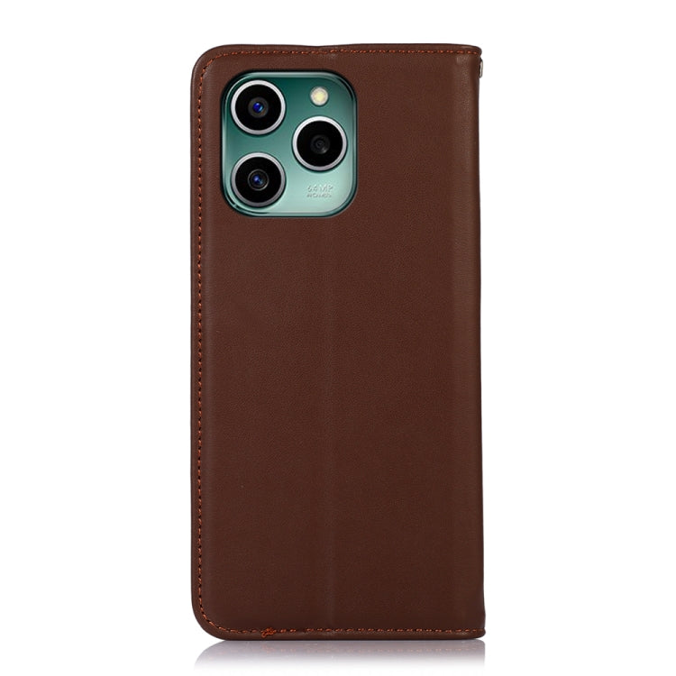For Honor 60 SE KHAZNEH Nappa Top Layer Cowhide Leather Phone Case(Brown) Eurekaonline