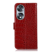 For Honor 70 Crocodile Top Layer Cowhide Leather Phone Case(Red) Eurekaonline
