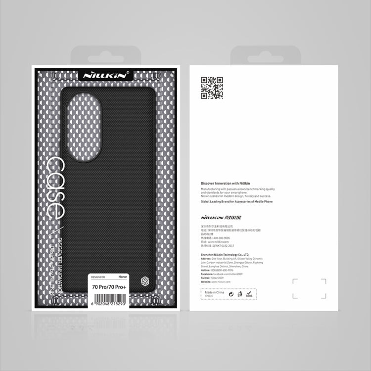 For Honor 70 Pro/70 Pro + NILLKIN 3D Textured Nylon Fiber TPU Phone Case(Black) Eurekaonline