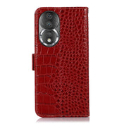 For Honor 80 Crocodile Top Layer Cowhide Leather Phone Case(Red) Eurekaonline