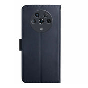 For Honor Magic4 Genuine Leather Fingerprint-proof Horizontal Flip Phone Case(Blue) Eurekaonline