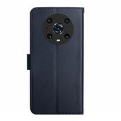 For Honor Magic4 Pro Genuine Leather Fingerprint-proof Horizontal Flip Phone Case(Blue) Eurekaonline